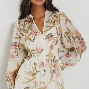 Chelsea28 Floral Long Sleeve Maxi Dress